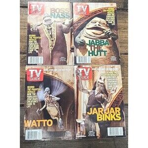 Vintage Star Wars Vintage TV Guide Lot 1999 STAR WARS Cover Lot Of 4